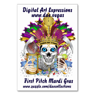 Mesa Tarjeta de tabla Mardi Gras