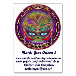 Mesa Tarjeta de tabla Mardi Gras
