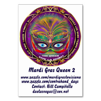 Mesa Tarjeta de tabla Mardi Gras