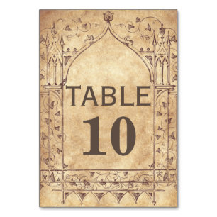 Mesa Tarjeta de tabla medieval