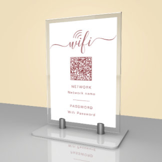 Mesa Tarjeta de tabla minimalista de contraseña WiFi mo