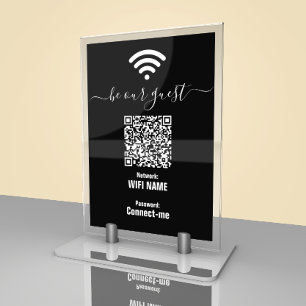 Mesa Tarjeta de Tabla Minimalista de Contraseña Wifi Mo