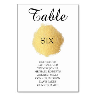 Mesa TARJETA DE TABLA Oro/BODA Blanco/Negro personaliza