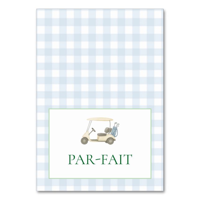 Mesa Tarjeta de tabla Par-Fait (Anverso)