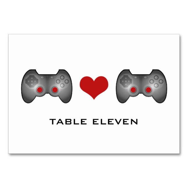 Mesa Tarjeta de tabla Red Cute Gamer (Anverso)