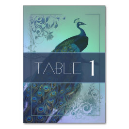 Mesa Tarjeta de tabla Romantic Peacock