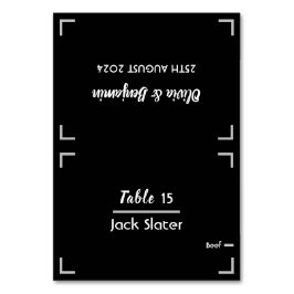 Mesa Tarjeta de tabla simple manuscrita manuscrita manu