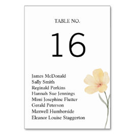 Mesa Tarjeta de ubicación de tabla de boda
