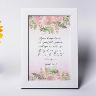 Mesa Tarjeta de versículo de la Biblia de Isaías