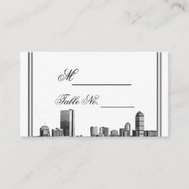 Mesa Tarjeta del lugar de la boda de destino de Boston