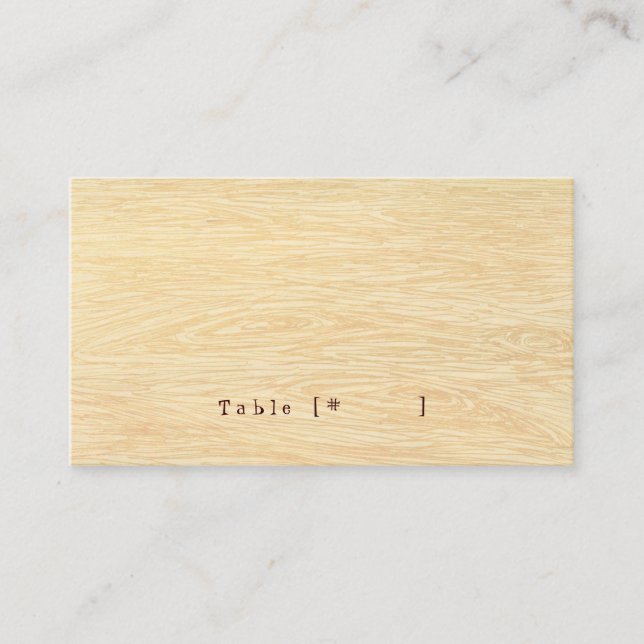 Mesa Tarjeta Escort de Woodgrain (Anverso)
