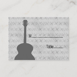 Mesa Tarjeta Grunge Place de guitarra gris