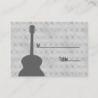 Mesa Tarjeta Grunge Place de guitarra gris