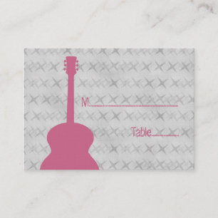 Mesa Tarjeta Grunge Place de Guitarra Rosa