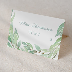 Mesa Tarjeta minimalista de color de agua verde Baptism