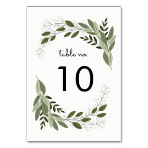 Mesa Tarjeta Nº de tabla de bodas Sprigs
