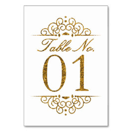 Mesa Tarjeta número de tabla de Boda de efecto Purpurin