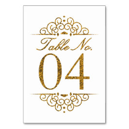 Mesa Tarjeta número de tabla de Boda de efecto Purpurin