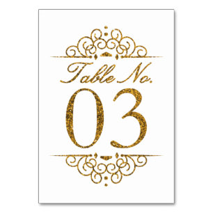Mesa Tarjeta número de tabla de Boda de efecto Purpurin