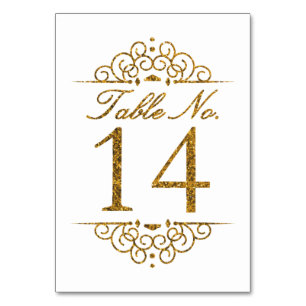 Mesa Tarjeta número de tabla de Boda de efecto Purpurin