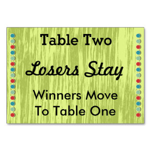 Mesa Tarjeta número de tabla de puntos de Bunco #2