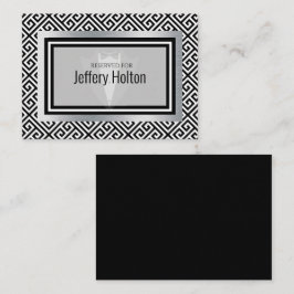 Mesa Tarjeta para la fiesta de bachiller en negro y pla