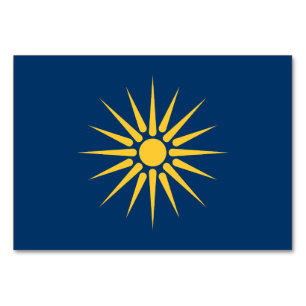 Mesa Tarjeta patriótica con bandera de Macedonia
