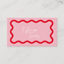 Tarjeta plana de boda rosa