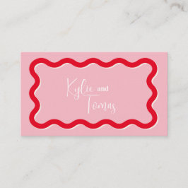 Mesa Tarjeta plana de boda rosa