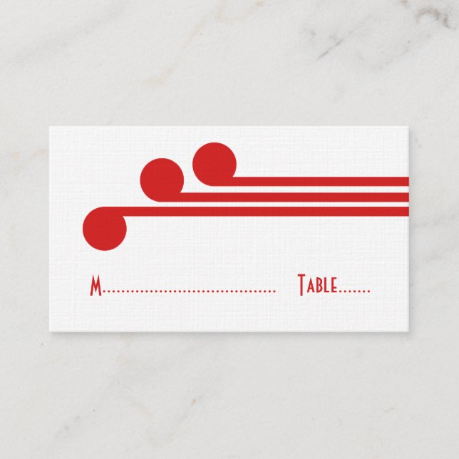 Mesa Tarjeta roja simple de Moda de decoración (Anverso)