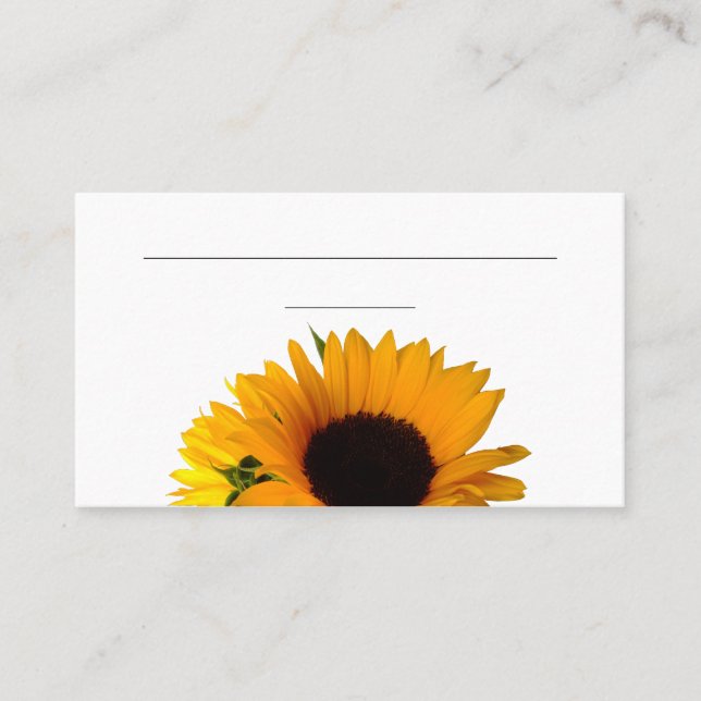 Mesa Tarjeta Sunflower Place (3,5" x 2,0", paquete de 1 (Anverso)