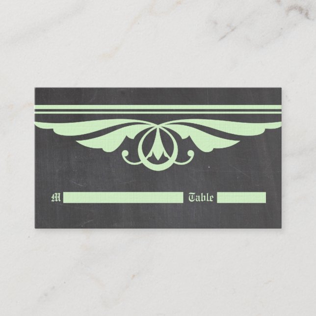 Mesa Tarjeta verde para el tablero de ajedrez (Anverso)