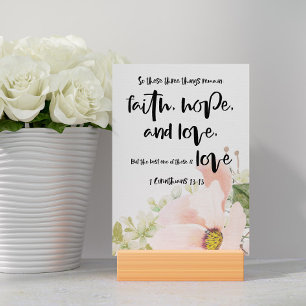 Mesa Tarjeta Verso de la Biblia Corinthians