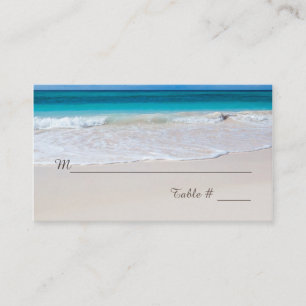 Mesa Tarjeta White Beach Wedding Plaza de recepción