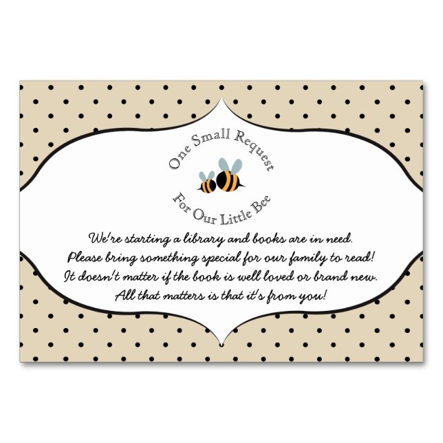 Mesa Tema de abejas - Solicitud de reserva de tarjeta d (Anverso)