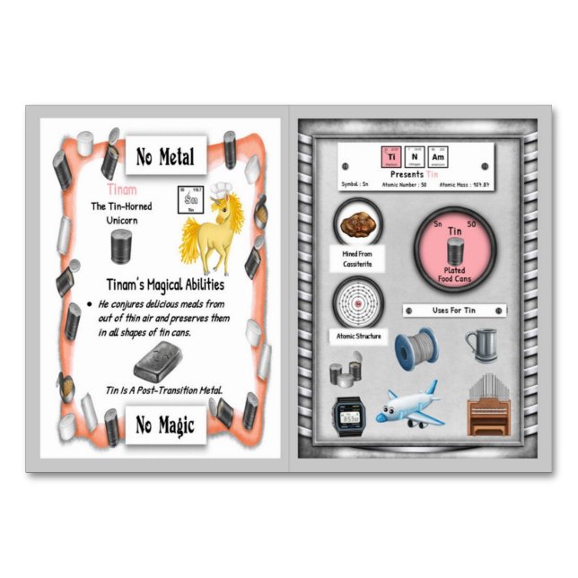 Mesa Tinam - Tarjeta de venta de Unicornio de Tin Horn (Anverso)