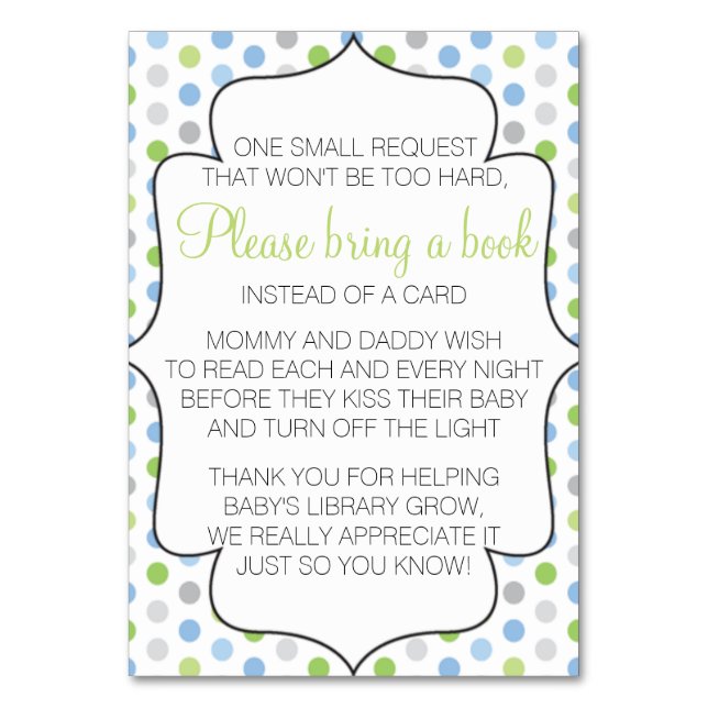 Mesa Traer un libro en lugar de una tarjeta Insertar (Anverso)