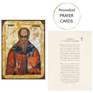 Mesa Una oración de la tarjeta de oración de San Clemen