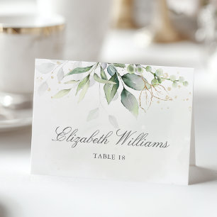Mesa Vegetación acuarela Elegante Boda Tarjeta de Lugar