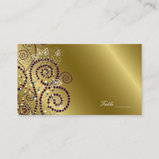 Mesa Vintage Boho Purple Spiral Gold Fiesta Tarjeta de