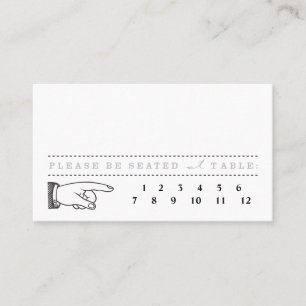 Mesa Vintage Ticket - Puntee hacia fuera Tarjeta de Esc