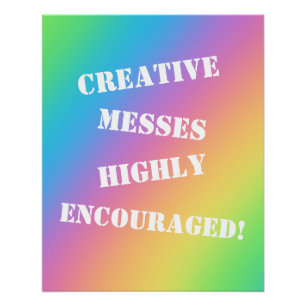 ¡Messes creativos animados! Poster arcoiris