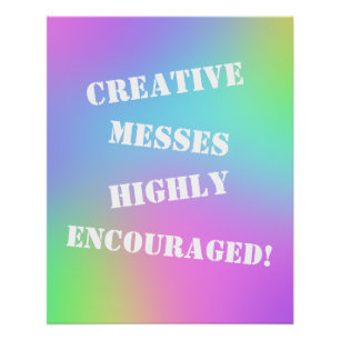 ¡Messes creativos animados! Poster arcoiris