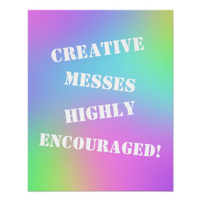 ¡Messes creativos animados! Poster arcoiris (Anverso)