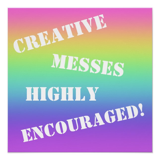 ¡Messes creativos animados! Poster arcoiris (Anverso)