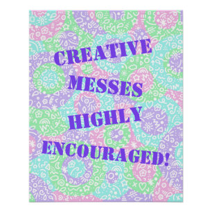 ¡Messes creativos muy animados! Póster