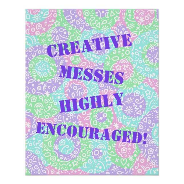 ¡Messes creativos muy animados! Póster (Anverso)