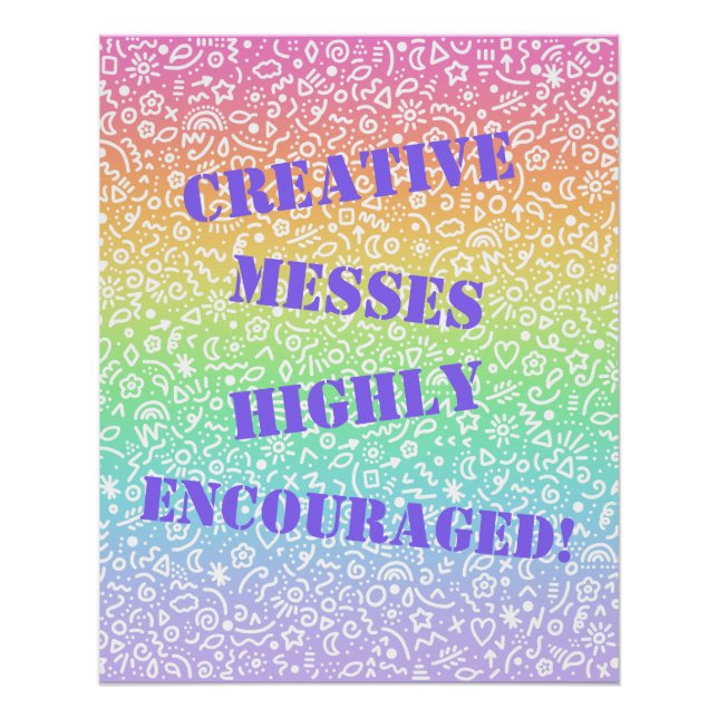 ¡Messes creativos muy animados! Póster (Anverso)