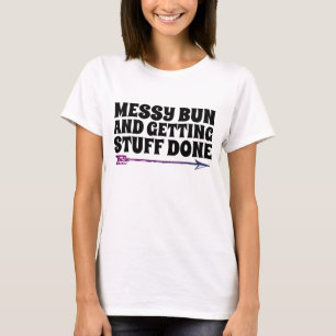 MESSY BUN Y RECIBIENDO COSAS HECHAS EN CAMISETAS