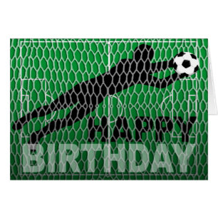 Meta de campo de fútbol del feliz cumpleaños
